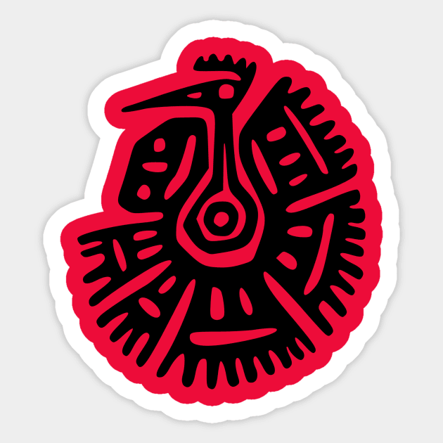 Aztec Turkey Vulture Sticker by Queen of the Minivan